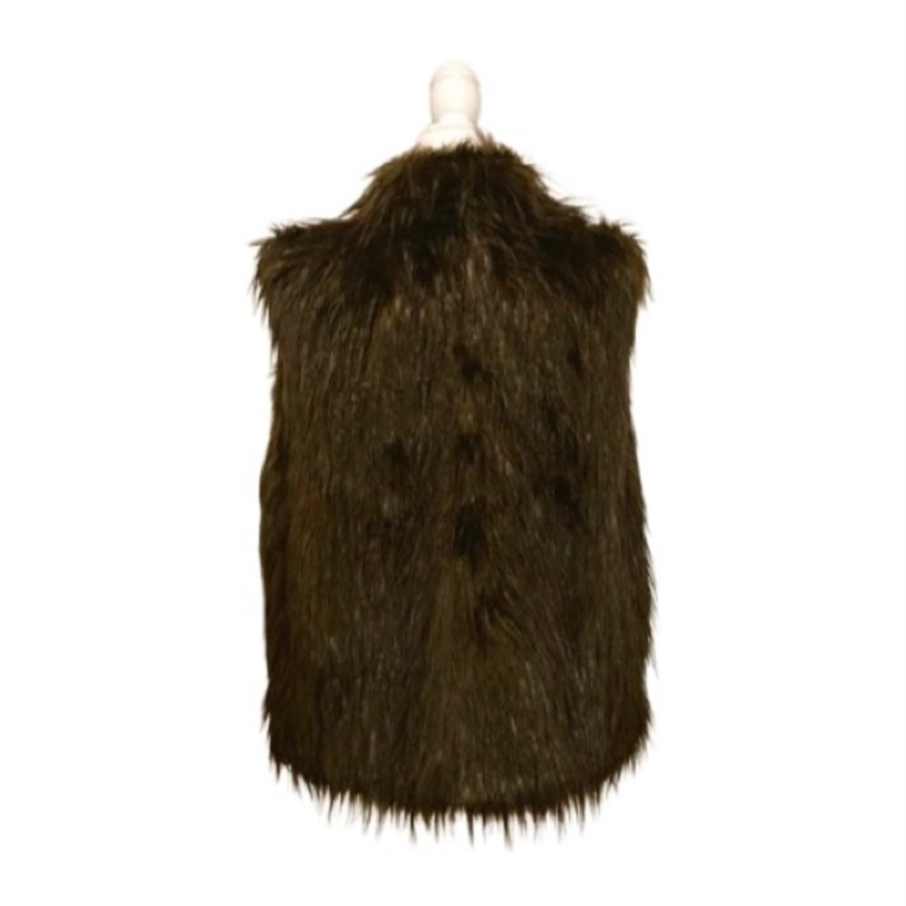 Michael Kors Dark Brown Sleeveless Faux Fur Vest - Size L - Picture 6 of 11